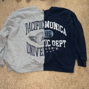 Navy Blue and Grey Sweatshirt